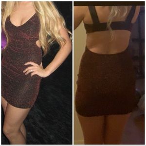 Black and Bronze Sparkly Dress